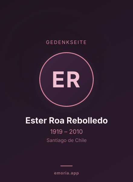 Gedenkportrait von Ester Roa Rebolledo