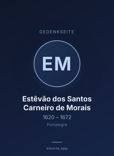 Gedenkportrait von Estêvão dos Santos Carneiro de Morais