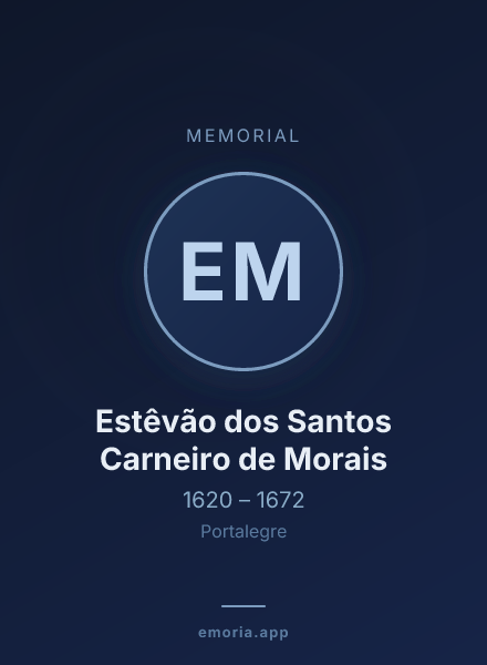 Memorial portrait of Estêvão dos Santos Carneiro de Morais