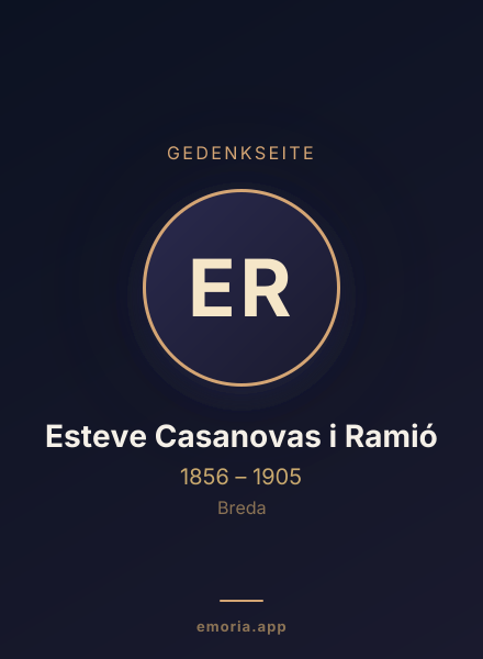 Gedenkportrait von Esteve Casanovas i Ramió