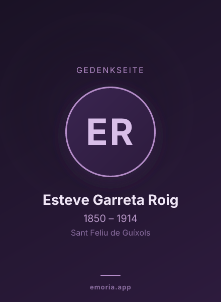 Gedenkportrait von Esteve Garreta Roig