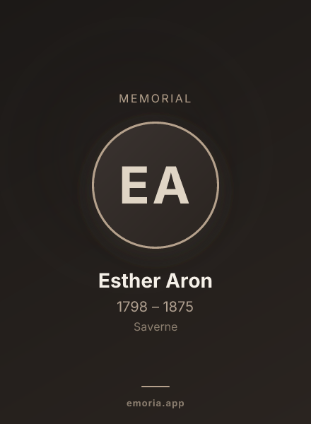 Memorial portrait of Esther Aron