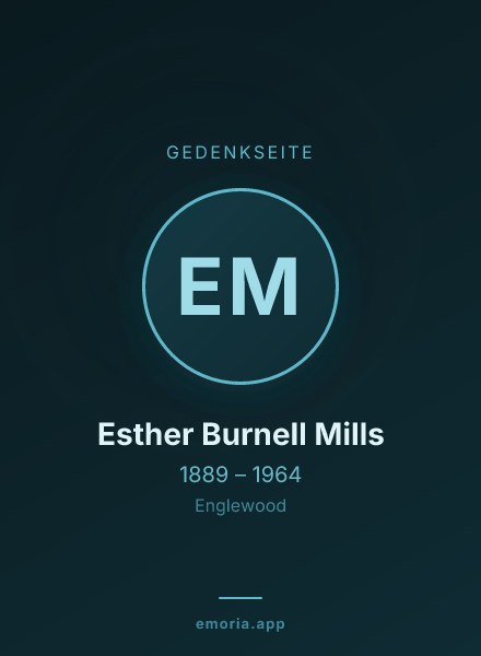 Gedenkportrait von Esther Burnell Mills