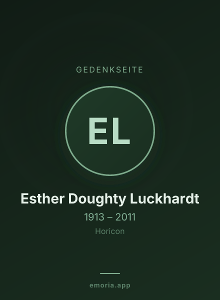 Gedenkportrait von Esther Doughty Luckhardt