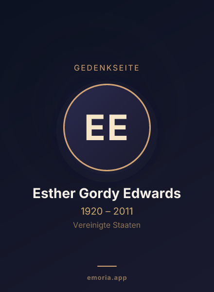 Gedenkportrait von Esther Gordy Edwards