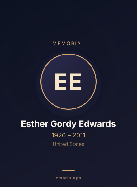 Memorial portrait of Esther Gordy Edwards