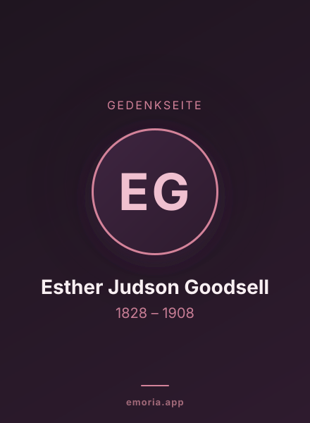 Gedenkportrait von Esther Judson Goodsell