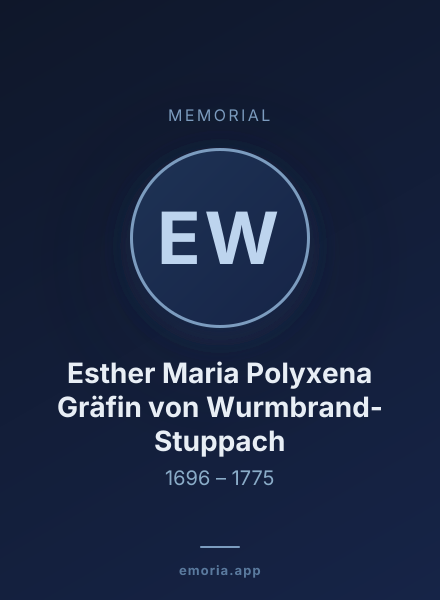 Memorial portrait of Esther Maria Polyxena Gräfin von Wurmbrand-Stuppach