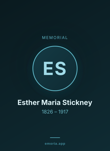 Memorial portrait of Esther Maria Stickney