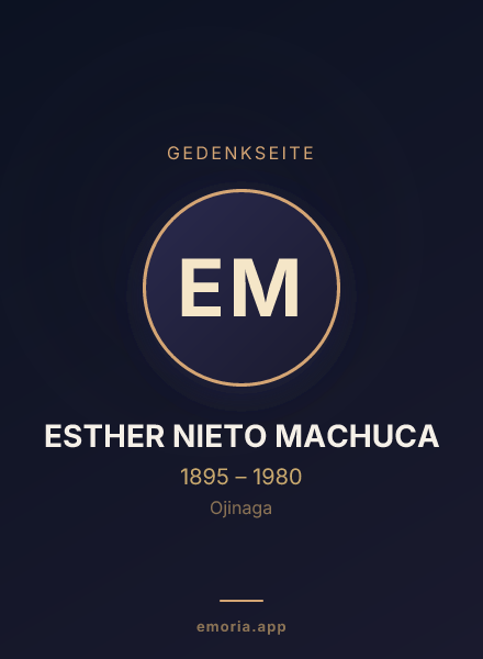 Gedenkportrait von ESTHER NIETO MACHUCA