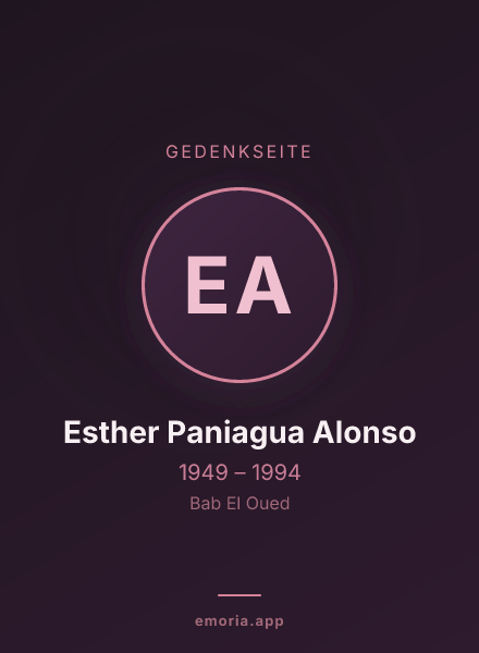 Gedenkportrait von Esther Paniagua Alonso