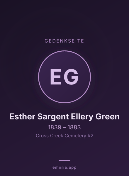 Gedenkportrait von Esther Sargent Ellery Green