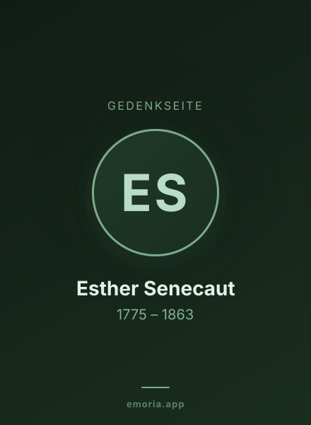 Gedenkportrait von Esther Senecaut