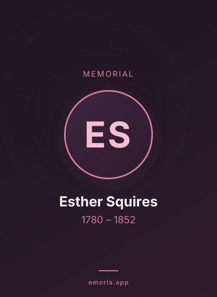 Memorial portrait of Esther Squires