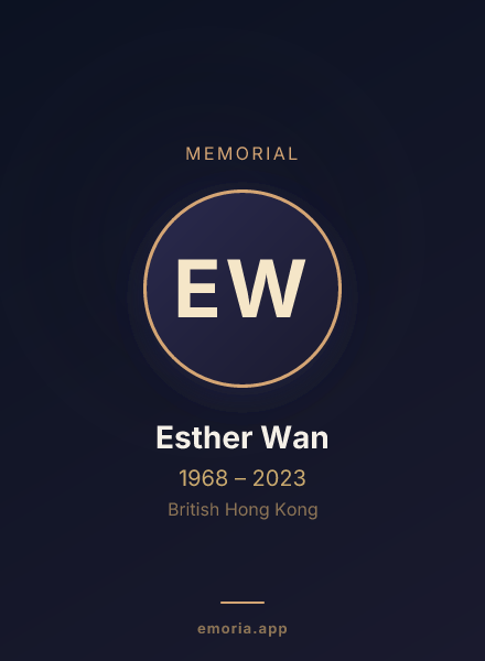 Memorial portrait of Esther Wan