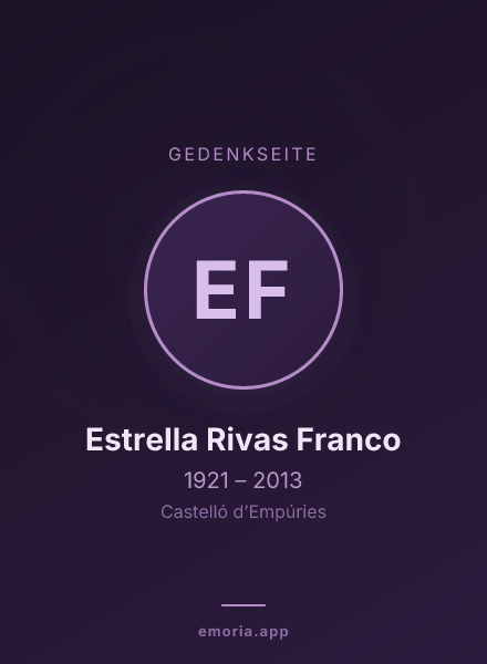 Gedenkportrait von Estrella Rivas Franco