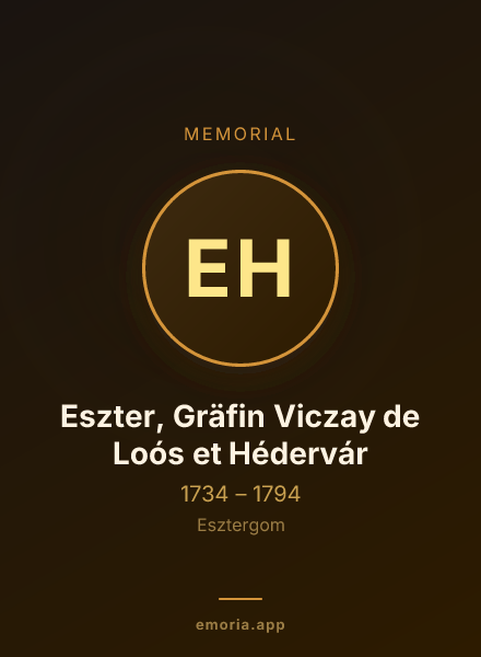 Memorial portrait of Eszter, Gräfin Viczay de Loós et Hédervár