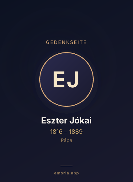 Gedenkportrait von Eszter Jókai