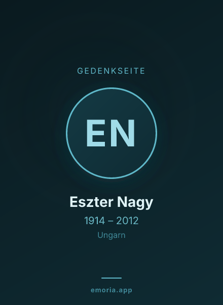Gedenkportrait von Eszter Nagy