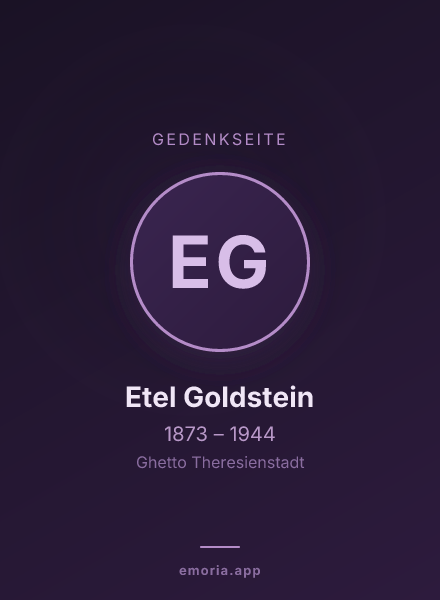 Gedenkportrait von Etel Goldstein