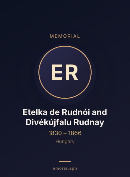 Memorial portrait of Etelka de Rudnói and Divékújfalu Rudnay