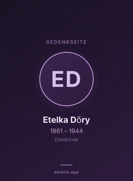 Gedenkportrait von Etelka Dőry