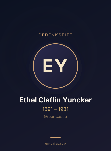 Gedenkportrait von Ethel Claflin Yuncker