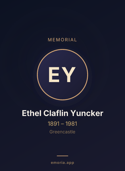 Memorial portrait of Ethel Claflin Yuncker