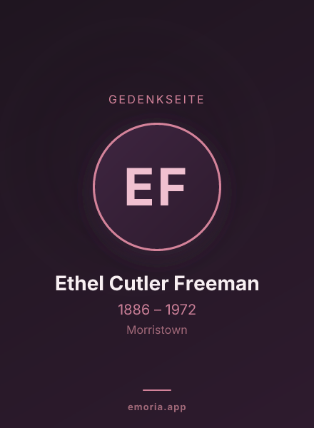 Gedenkportrait von Ethel Cutler Freeman