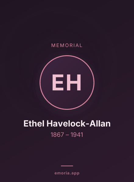 Memorial portrait of Ethel Havelock-Allan