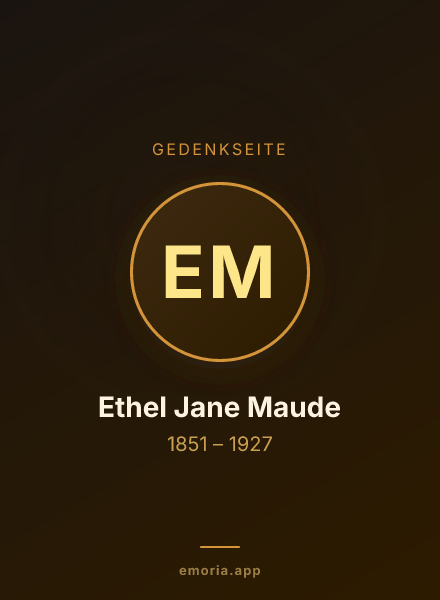 Gedenkportrait von Ethel Jane Maude