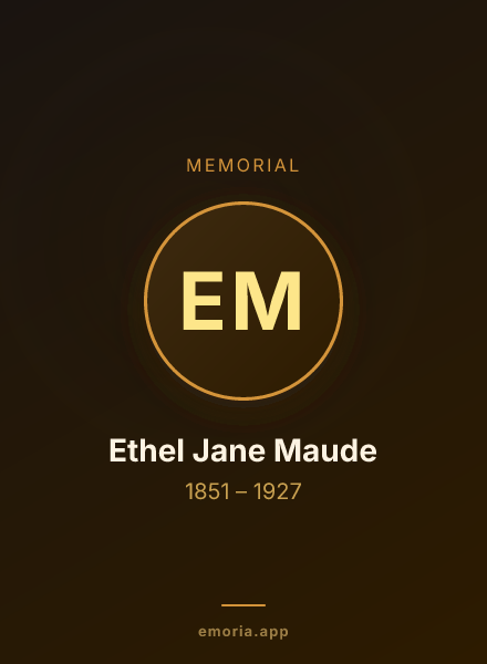 Memorial portrait of Ethel Jane Maude