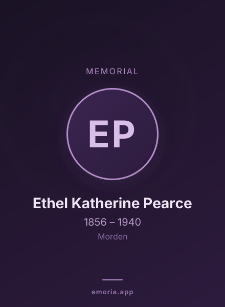 Memorial portrait of Ethel Katherine Pearce