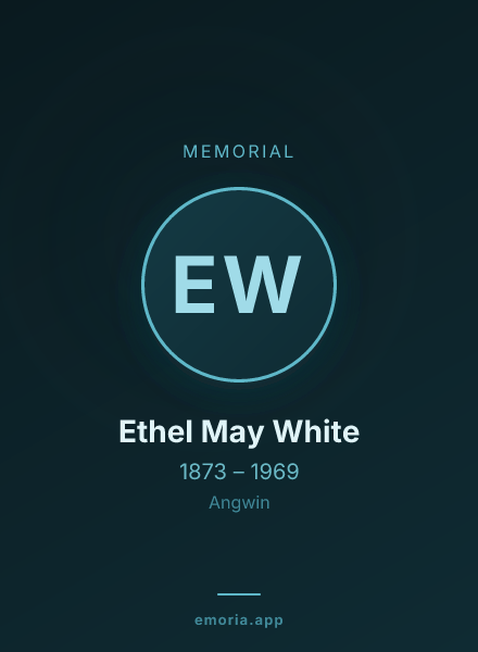 Memorial portrait of Ethel May White