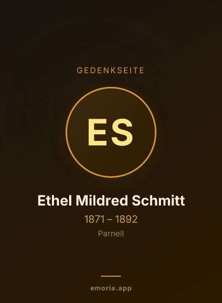 Gedenkportrait von Ethel Mildred Schmitt