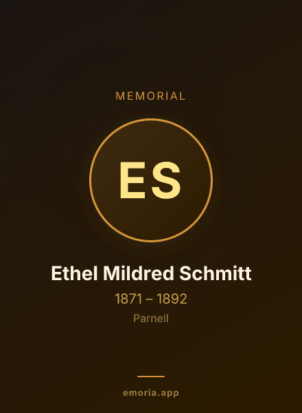 Memorial portrait of Ethel Mildred Schmitt