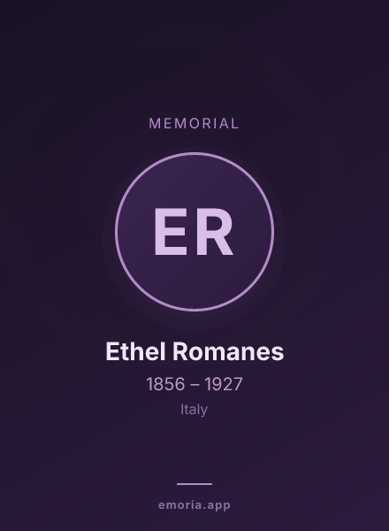 Memorial portrait of Ethel Romanes