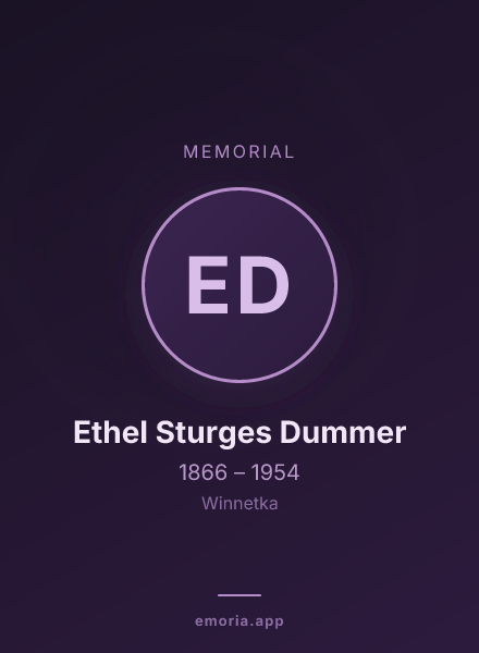Memorial portrait of Ethel Sturges Dummer