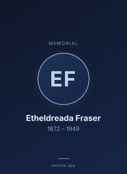 Memorial portrait of Etheldreada Fraser