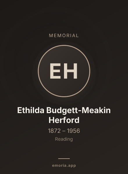 Memorial portrait of Ethilda Budgett-Meakin Herford
