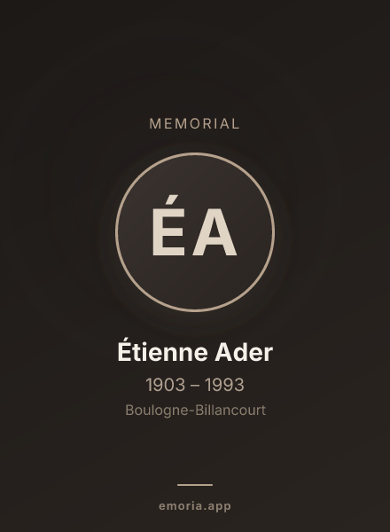Memorial portrait of Étienne Ader