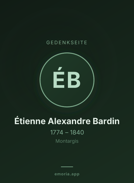 Gedenkportrait von Étienne Alexandre Bardin
