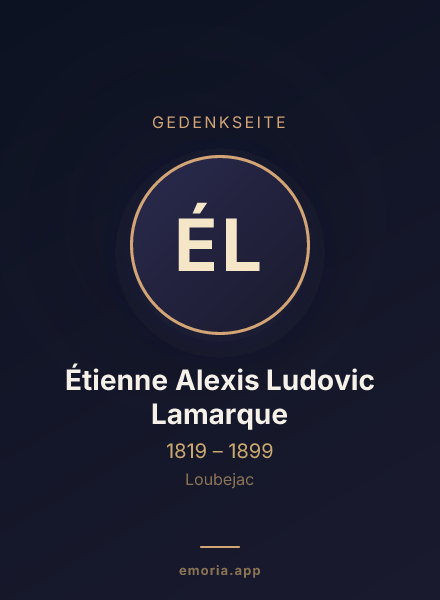 Gedenkportrait von Étienne Alexis Ludovic Lamarque