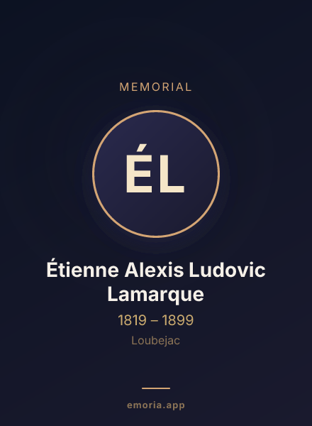 Memorial portrait of Étienne Alexis Ludovic Lamarque