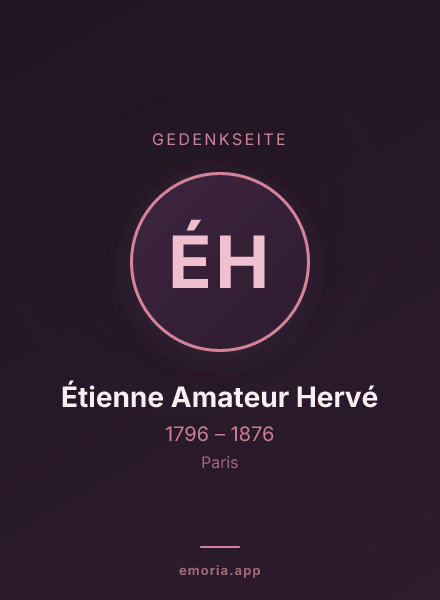 Gedenkportrait von Étienne Amateur Hervé