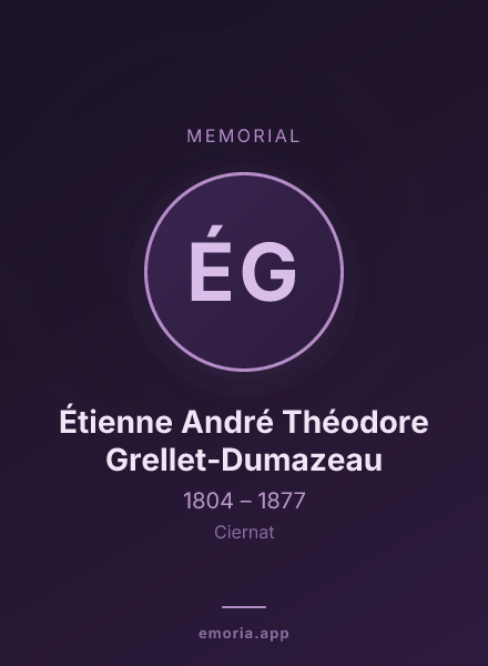 Memorial portrait of Étienne André Théodore Grellet-Dumazeau