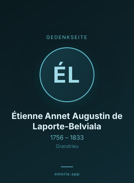 Gedenkportrait von Étienne Annet Augustin de Laporte-Belviala