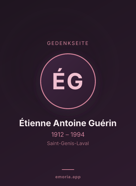 Gedenkportrait von Étienne Antoine Guérin