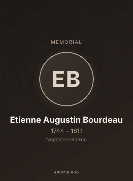 Memorial portrait of Etienne Augustin Bourdeau