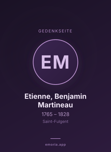Gedenkportrait von Etienne, Benjamin Martineau